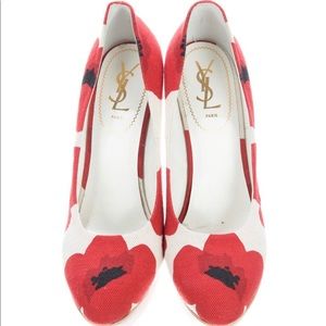 🚫SOLD ON EBAY🚫Yves Saint Laurent canvas wedge